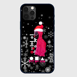 Чехол iPhone 12 Pro Игра в кальмара Новогодний