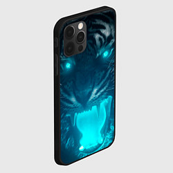 Чехол для iPhone 12 Pro Неоновый водяной тигр 2022, цвет: 3D-черный — фото 2
