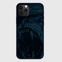 Чехол для iPhone 12 Pro Zenit lion dark theme, цвет: 3D-черный