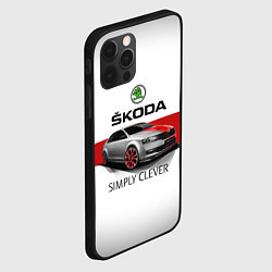 Чехол для iPhone 12 Pro Skoda Rapid Sport, цвет: 3D-черный — фото 2