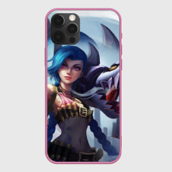 Чехол для iPhone 12 Pro ЛИГА ЛЕГЕНД ДЖИНКС JINX, цвет: 3D-малиновый