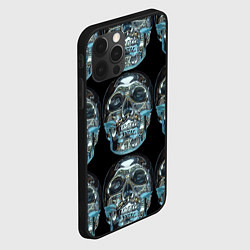 Чехол для iPhone 12 Pro Skulls pattern 2028, цвет: 3D-черный — фото 2