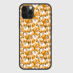 Чехол для iPhone 12 Pro Собаки Корги, цвет: 3D-черный