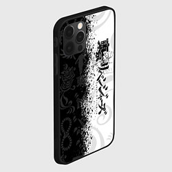 Чехол для iPhone 12 Pro ТОКИЙСКИЕ МСТИТЕЛИ ЛОГО ЧЁРНО БЕЛОЕ, цвет: 3D-черный — фото 2