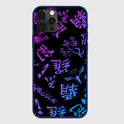 Чехол для iPhone 12 Pro Токийские мстители паттерн градиент, цвет: 3D-тёмно-синий