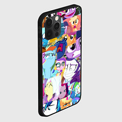 Чехол для iPhone 12 Pro My Little Pony Персонажи, цвет: 3D-черный — фото 2