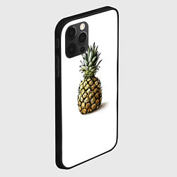 Чехол для iPhone 12 Pro Pineapple watercolor, цвет: 3D-черный — фото 2