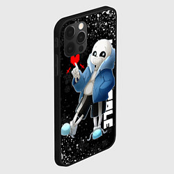 Чехол для iPhone 12 Pro НОВОГОДНИЙ САНС UNDERTALE НОВЫЙ ГОД, цвет: 3D-черный — фото 2