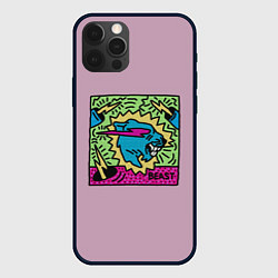 Чехол для iPhone 12 Pro Mr Beast Drawing Full Print, цвет: 3D-черный