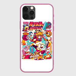 Чехол для iPhone 12 Pro Sailor Meow Sailor Moon, цвет: 3D-малиновый