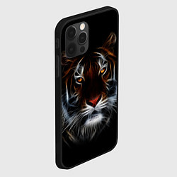 Чехол для iPhone 12 Pro Тигр в Темноте Глаза Зверя, цвет: 3D-черный — фото 2