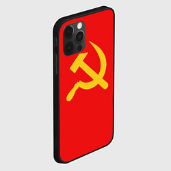 Чехол для iPhone 12 Pro Красный Советский союз, цвет: 3D-черный — фото 2