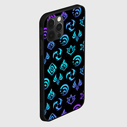 Чехол для iPhone 12 Pro NEON SYMBOL HERO GENSHIN IMPACT, цвет: 3D-черный — фото 2