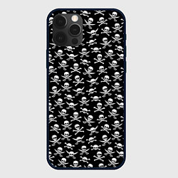 Чехол для iPhone 12 Pro Roger skull, цвет: 3D-черный