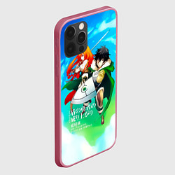 Чехол для iPhone 12 Pro The Rising of the Shield Hero - Наофуми и Рафталия, цвет: 3D-малиновый — фото 2