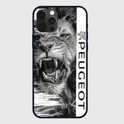 Чехол для iPhone 12 Pro Peugeotlion, цвет: 3D-черный