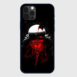 Чехол для iPhone 12 Pro UNDERTALE SANS BLOOD ROSE, цвет: 3D-черный