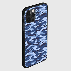 Чехол для iPhone 12 Pro Синий Камуфляж Camouflage, цвет: 3D-черный — фото 2