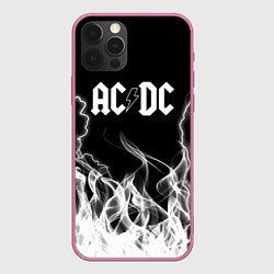 Чехол для iPhone 12 Pro ACDC Fire, цвет: 3D-малиновый