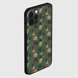 Чехол для iPhone 12 Pro Самолёты камуфляж, цвет: 3D-черный — фото 2