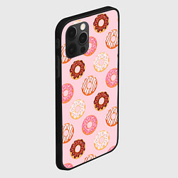 Чехол для iPhone 12 Pro Pink donuts, цвет: 3D-черный — фото 2