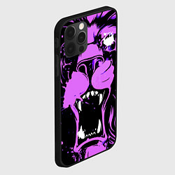 Чехол для iPhone 12 Pro Neon pink lion, цвет: 3D-черный — фото 2