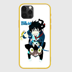 Чехол iPhone 12 Pro Рин и Куро - Синий Экзорцист