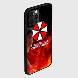 Чехол для iPhone 12 Pro Umbrella Corporation пламя, цвет: 3D-черный — фото 2