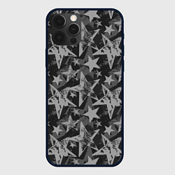 Чехол для iPhone 12 Pro Gray Star, цвет: 3D-черный