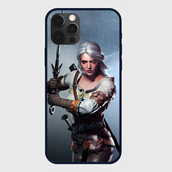 Чехол для iPhone 12 Pro Ciri sword, цвет: 3D-черный