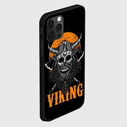 Чехол для iPhone 12 Pro ЧЕРЕП ВИКИНГА VIKINGS SKULL, цвет: 3D-черный — фото 2