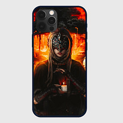 Чехол для iPhone 12 Pro FIRE KEEPER Dark SOULS III Дарк соулс, цвет: 3D-черный