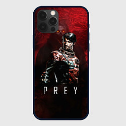 Чехол для iPhone 12 Pro Prey Dark red, цвет: 3D-черный