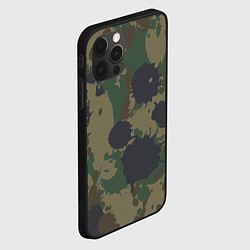 Чехол для iPhone 12 Pro Камуфляж брызги красок, цвет: 3D-черный — фото 2