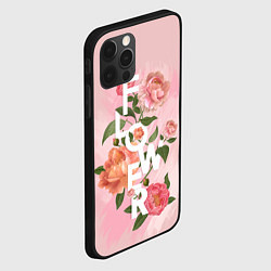 Чехол для iPhone 12 Pro Pink Flower, цвет: 3D-черный — фото 2