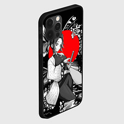 Чехол для iPhone 12 Pro Шинобу Кочо - бабочка, цвет: 3D-черный — фото 2
