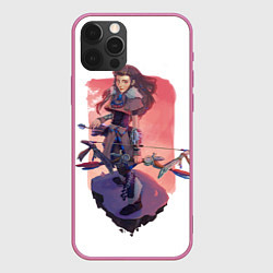 Чехол для iPhone 12 Pro Aloy Forbidden West, цвет: 3D-малиновый