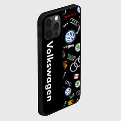 Чехол для iPhone 12 Pro Volkswagen Group Half Pattern, цвет: 3D-черный — фото 2