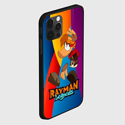 Чехол для iPhone 12 Pro Rayman Радужный фон, цвет: 3D-черный — фото 2