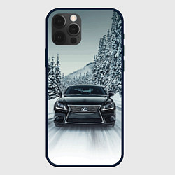 Чехол для iPhone 12 Pro Лексус - зимняя дорога!, цвет: 3D-черный