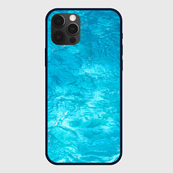 Чехол для iPhone 12 Pro Голубой океан Голубая вода, цвет: 3D-черный