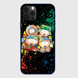 Чехол для iPhone 12 Pro Мультфильм Южный парк персонажи South Park, цвет: 3D-черный