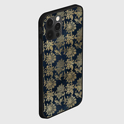 Чехол для iPhone 12 Pro Классические узоры цветы, цвет: 3D-черный — фото 2