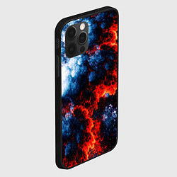Чехол для iPhone 12 Pro 3D ЯДЕРНЫЙ КОСМИЧЕСКИЙ ВЗРЫВ ОГОНЬ, цвет: 3D-черный — фото 2