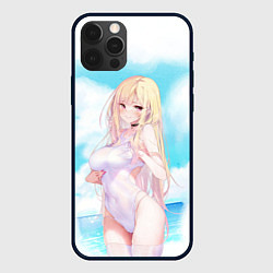 Чехол для iPhone 12 Pro Китагава в купальнике, цвет: 3D-черный