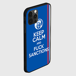 Чехол для iPhone 12 Pro Keep calm and fuck sanctions, цвет: 3D-черный — фото 2
