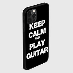 Чехол для iPhone 12 Pro KEEP CALM AND PLAY GUITAR, цвет: 3D-черный — фото 2