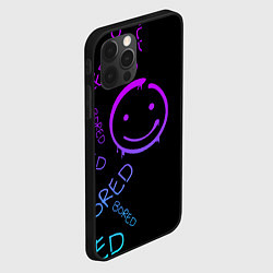 Чехол для iPhone 12 Pro Neon Bored Half pattern, цвет: 3D-черный — фото 2