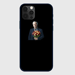 Чехол для iPhone 12 Pro Валерий Меладзе с цветами, цвет: 3D-черный