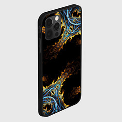 Чехол для iPhone 12 Pro Огненные фракталы 3d, цвет: 3D-черный — фото 2